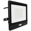 Reflektor LED so senzorom PRO 50W, 6400K, 3675lm, čierny s káblom VT-158S-1 (V-TAC)