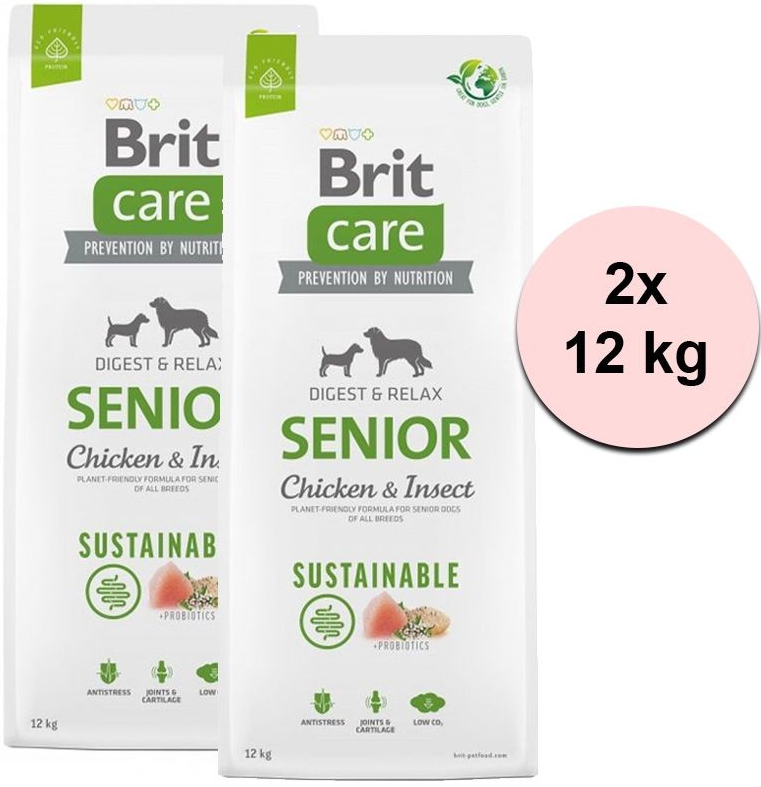 Brit Care Sustainable Senior Chicken & Insect 2 x 12 kg