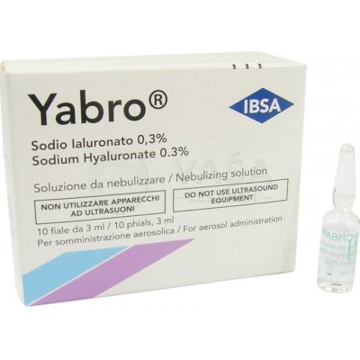 Ibsa Yabro roztok na rozprašovanie s kyselinou hyalurónovou 0,3% sterilný 10 x 3 ml 30 ml