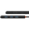HUB Baseus Lite Series 5-Port USB-C na HDMI+USB3.0x3+PD (čierny)