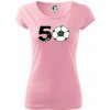 Futbal okrúhle narodeniny 50 - Dámske tričko Pure - 2XL ( Ružová )