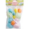 Kraslice plast 12 ks 40/60 mm v sáčku, mix farieb