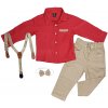 EF Kids 4dielny set pre deti – Móda, červeno-béžový veľkosť: 8 rok