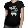 Princezné sa rodia v marci - dámske tričko s potlačou - Tričkový | XXL | Navy | Dámske - super slim