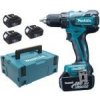 MAKITA DHP459RF3J Aku 2-rýchlostný bezuhlíkový príklepový vŕtací skrutkovač. 3x akumulátor