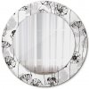 Okrúhle ozdobné zrkadlo na stenu Kvety maki fi 50 cm