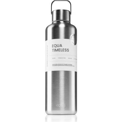 Equa Timeless fľaša na vodu z nehrdzavejúcej ocele farba Steel 1000 ml