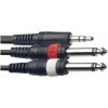 Stagg SYC1/MPS2P E, kabel mini stereo JACK/2x JACK, 1m