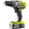 Ryobi Akumulátorová vrtačka/šroubovák ONE+ R18DD3-215S, 18 V (zeleno-černá, 2x Li-ion baterie 1,5 Ah)