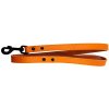 Bafpet Kožené vôdzka HERRY, čierné kování 100cm/20mm oranžová