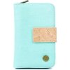 Dámska stredne veľká korková peňaženka - Svetlo modrá