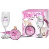 PINK DRINK- Sada - pohár na šampanské a guľôčka soli do kúpeľa - Pre dušu. Pre telo.