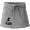 Fencing (šerm) postava športová sukne two in one tmavosivý melír