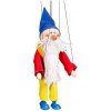 Drevená marioneta Trpaslík Šťastko, 20 cm