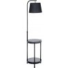 Venti Stojacia lampa so stolíkom 1xE27/60W/230V USB čierna VE0563 + záruka 3 roky zadarmo