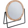 BISK Erga Plain, voľne stojace kozmetické zrkadielko, čierna matná-hnedá, ERG-08121