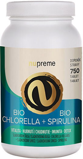 Nupreme Chlorella + Spirulina 750 bio tabliet od 12,59 € - Heureka.sk