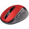 C-TECH Myš WLM-02/Ergonomická/Optická/Pre pravákov/1 600 DPI/Bezdrôtová USB/Čierna-červená WLM-02R