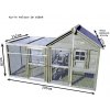 Kurín pre sliepky Palace 205 x 155 x 122 cm Veľkosť výbehu: 1 m
