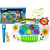 Lean Toys elektronické klávesy Flowers biele