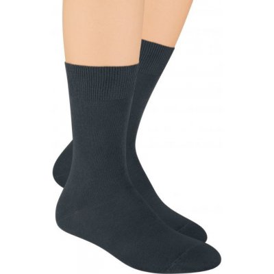Antibakteriálne 100% bavlnené ponožky 055 tmavošedá