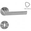 Dverové kovanie MP GK - TRI 134 - R (BN - Brúsená nerez), kľučka-kľučka, Otvor na cylindrickú vložku PZ, MP BN (brúsená nerez)
