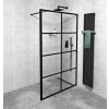 GELCO CURE BLACK 120cm walk-in sprchový kút (samostatná sprchová stena), profil čierny, sklo číre, CB120