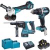 Makita Makita AKU sada Li-ion LXT, DHP484 + DGA513 + DHR243, 3x 18 V / 5,0 Ah v Makpacu DLX3119TJ