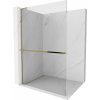 MEXEN/S - Kioto+ L Sprchová zástena WALK-IN s poličkou a držiakom uterákov 95 x 200, transparent, zlatá 800-095-123-50-00