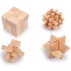 Small Foot Drevené hlavolamy set 4 ks