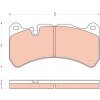 TRW Sada brzdových platničiek kotúčovej brzdy GDB1739