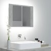 LED kúpeľňová zrkadlová skrinka betónová sivá 60x12x45 cm akryl-ForU-804960