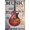 Ceduľa Music 30cm x 20cm Plechová tabuľa