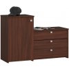 3 krídlový botník S16 s komodou - wenge