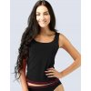 GINA Dámske bezšvové tielko so širšími ramienkami Bamboo Cotton | 08020P - čierna bordo, L/XL