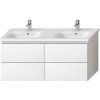 Jika Mio-N - Skrinka pod dvojumývadlo 130, 127x59x45 cm, biela H40J7184015001