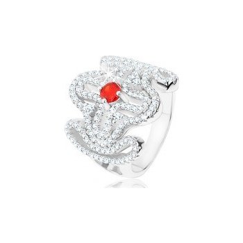 Šperky eshop Masívny prsteň striebro 925 červený zirkónik rozsiahly  ornament kríž HH7.18 od 50,65 € - Heureka.sk