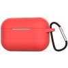 AppleKing silikónový obal s karabínou pre AirPods Pro – červený - možnosť vrátiť tovar ZADARMO do 30tich dní