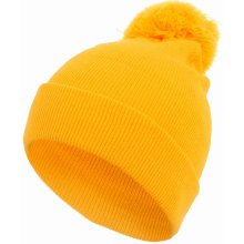 Haker W319 Detská zimná čiapka s brmbolcom tmavo žltá