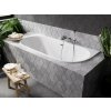 BESCO Asymetrická vaňa VICA SLIM+ biela, sifón so štrbinovým prepadom Farba sifónu - Chróm, Nožičky k vani - S nožičkami, Rozmer vane - 170 × 80 cm VANVIC170SLIM+OLVPINOZ