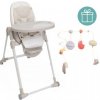 CHICCO Stolička jedálenská Polly Armonia - Mother Pearl + Hrazdička Rainbow