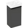 Hansgrohe Xelu Q Skrinka s umývadielkom, 63x34x27 cm, 1 dvierka, pánty vpravo, matná sivá/matná čierna 54366670-HG