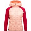 Peak Performance Helium Down Hybrid Hood peach fuzz tech burgundy