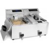 Fritéza Profi Line digitální s výpustí - 2x 8 l, Profi Line, 16L, 230V/7000W, 605x515x(H)350mm | HENDI, 207376