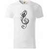 Husľový kľúč kvety - Tričko z organickej bavlny - 3XL ( Biela )