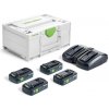 FESTOOL Energetická súprava SYS 18V 4x4,0/TCL 6 DUO 577104