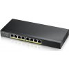 Zyxel GS1915-8EP 8-portový gigabitový webový inteligentný PoE switch, 8x gigabitový RJ45, bez ventilátora, 60W PoE rozpočet