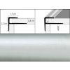 Prechodové lišty A60 - SCHODOVÁ s lištou - šírka 1,6 x výška 2,3 x 270 cm - strieborná