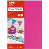 Pena EVA fluorescenčná fuchsiová, zelená, žltá a oranžová A4, 4 listy