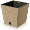 Kvetináč FURU SQUARE LOW ECO WOOD s vložkou 24 cm - farba: naturo ECO - - - Prosperplast